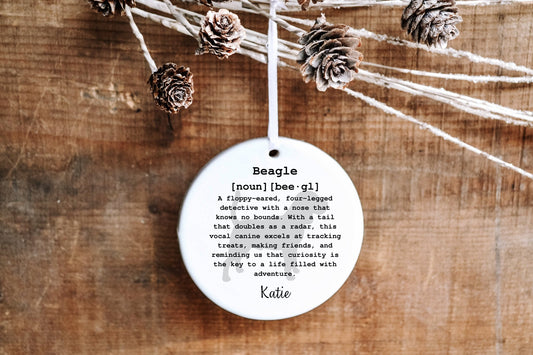 Beagle Personalized Dog Ornament - Made Simple Designs