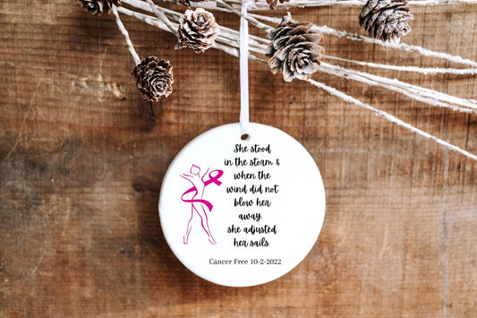 Breast Cancer Survivor Ornament - Made Simple Designs