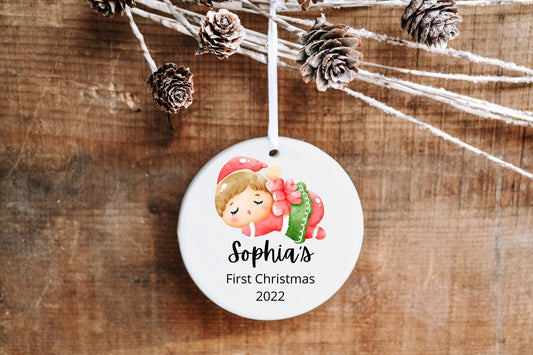 Personalized Angel First Christmas Ornament - Made Simple Designs