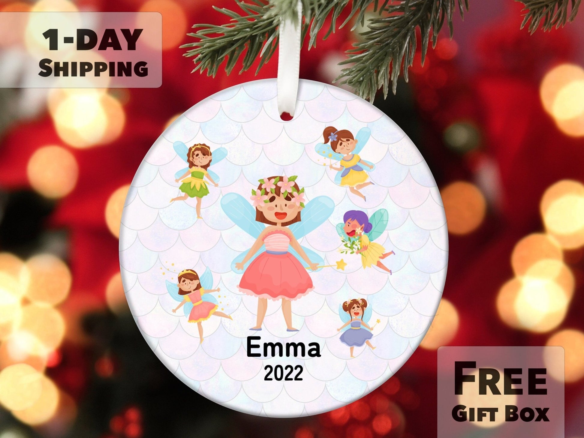 Personalized Fairy Princess Ornament - Made Simple Designs