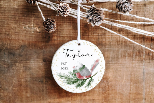 Personalized Family Christmas Ornament - A Custom Engagement Keepsake - Made Simple Designs