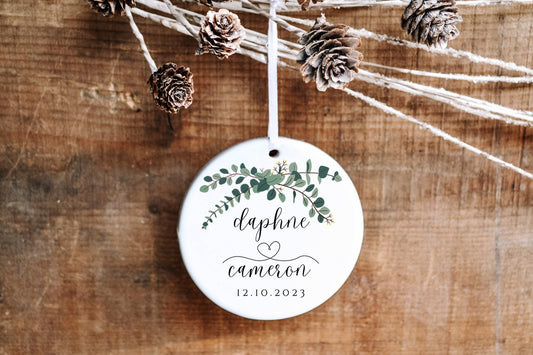 Personalized First Christmas Married 2023 Ornament - Our First Christmas Together - Made Simple Designs