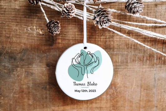 Personalized First Christmas Ornament - Baby Boy - Made Simple Designs