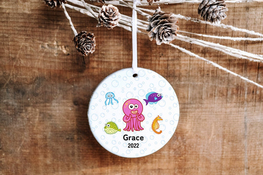 Personalized Octopus Ornament - Made Simple Designs