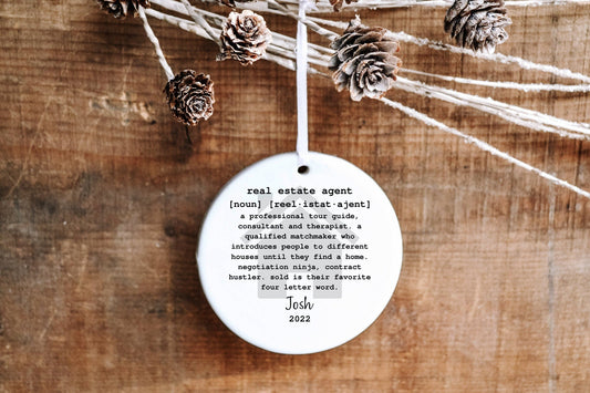 Personalized Real Estate Agent Occupation Ornament - Made Simple Designs