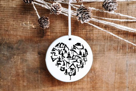 Personalized Yoga Pose Ornament - A Unique Christmas Gift for the Yoga Lover - Made Simple Designs